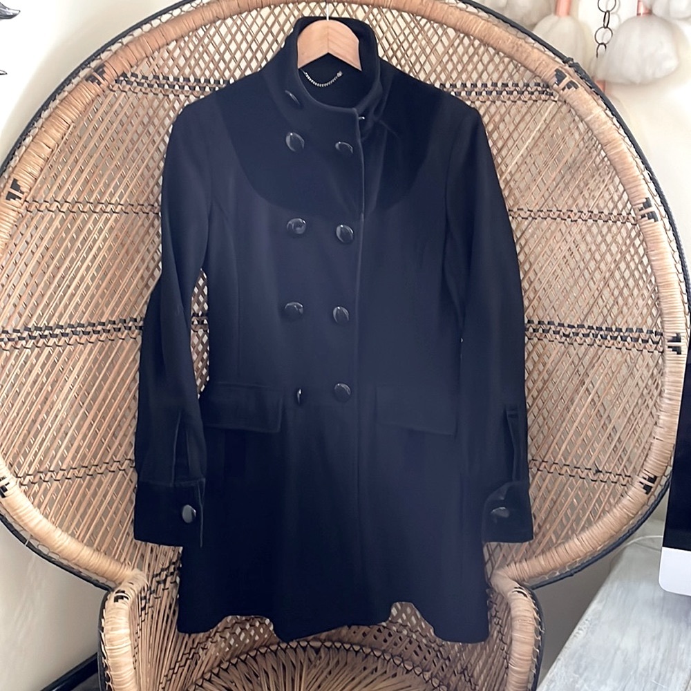 Ladies Guess Velvet Pea Coat with Velvet details